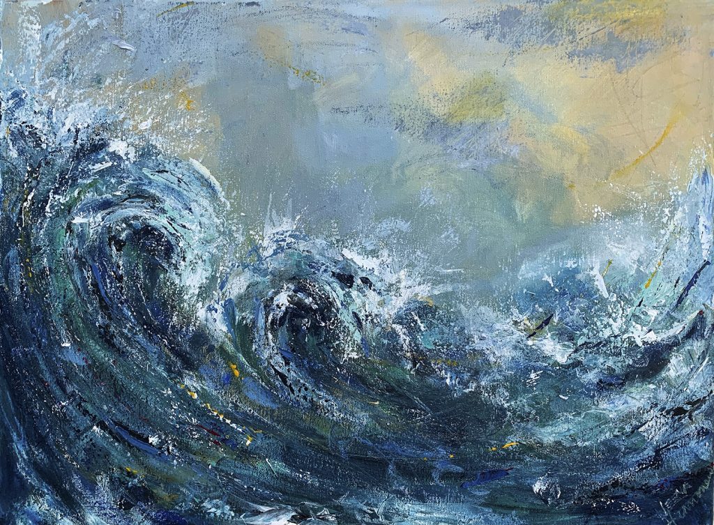 Waves worth riding, seascape by Leena Hannonen